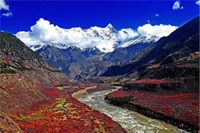 峡谷,在康藏高原上纵横