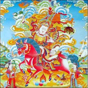 绘制在丝绸上的《格萨尔史诗》