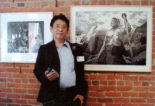 藏族画家其加达瓦：黑白木刻代表画家