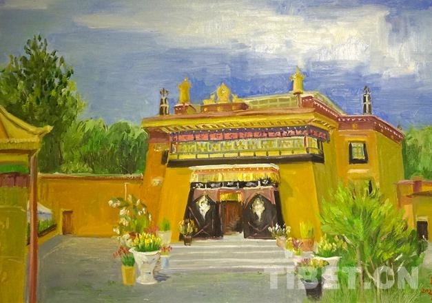 《看·见》仝海明西藏十年油画展在拉萨展出