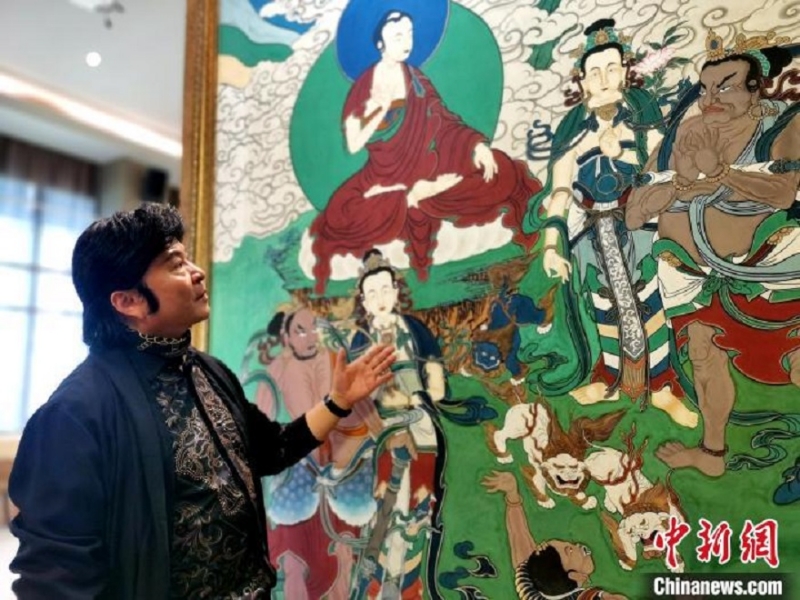 青海瞿昙寺明清回廊壁画首次临摹补绘 归侨画家耗时七年